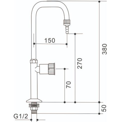 Laboratory Used Single Outlet Lab Faucet Tap