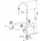 Solid Brass Triple Outlet Laboratory Faucet