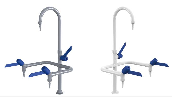 UV and Chemical Resistant Triple Outlet Laboratory Faucet