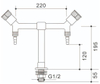 UV&Chemical Resistant Double Outlet Lab Faucet